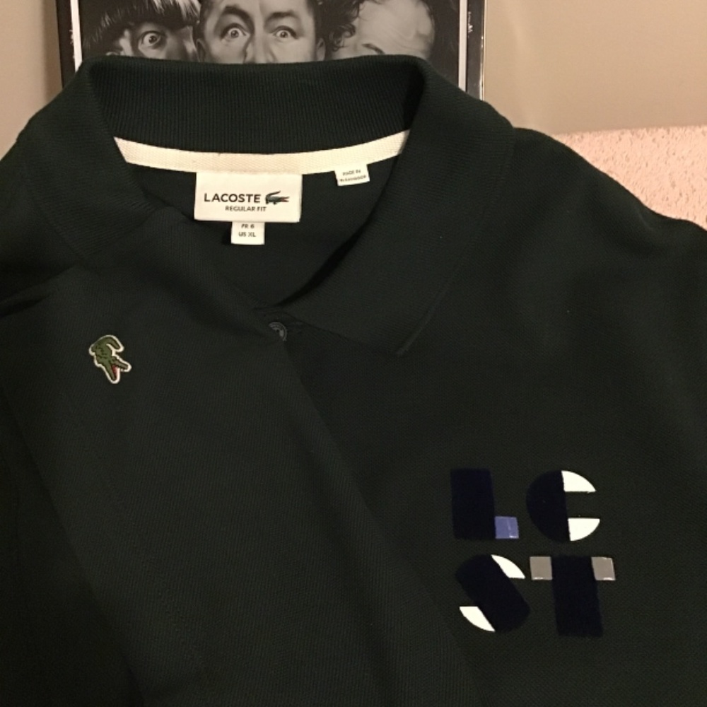 Lacoste, nwot XlL unique design, dark green, awesome logo, beautiful - Picture 3 of 3
